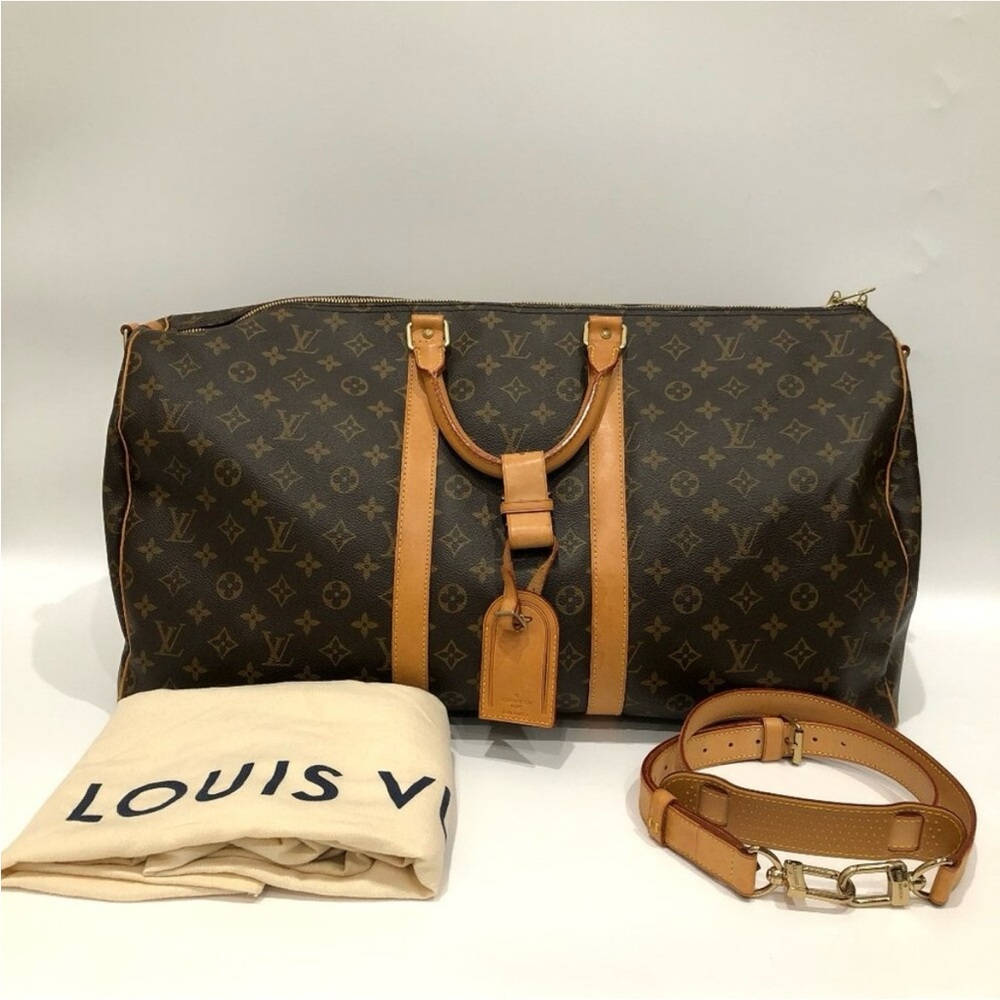 Louis Vuitton Monogram Bandouliere 55 Keepall Travel Bag